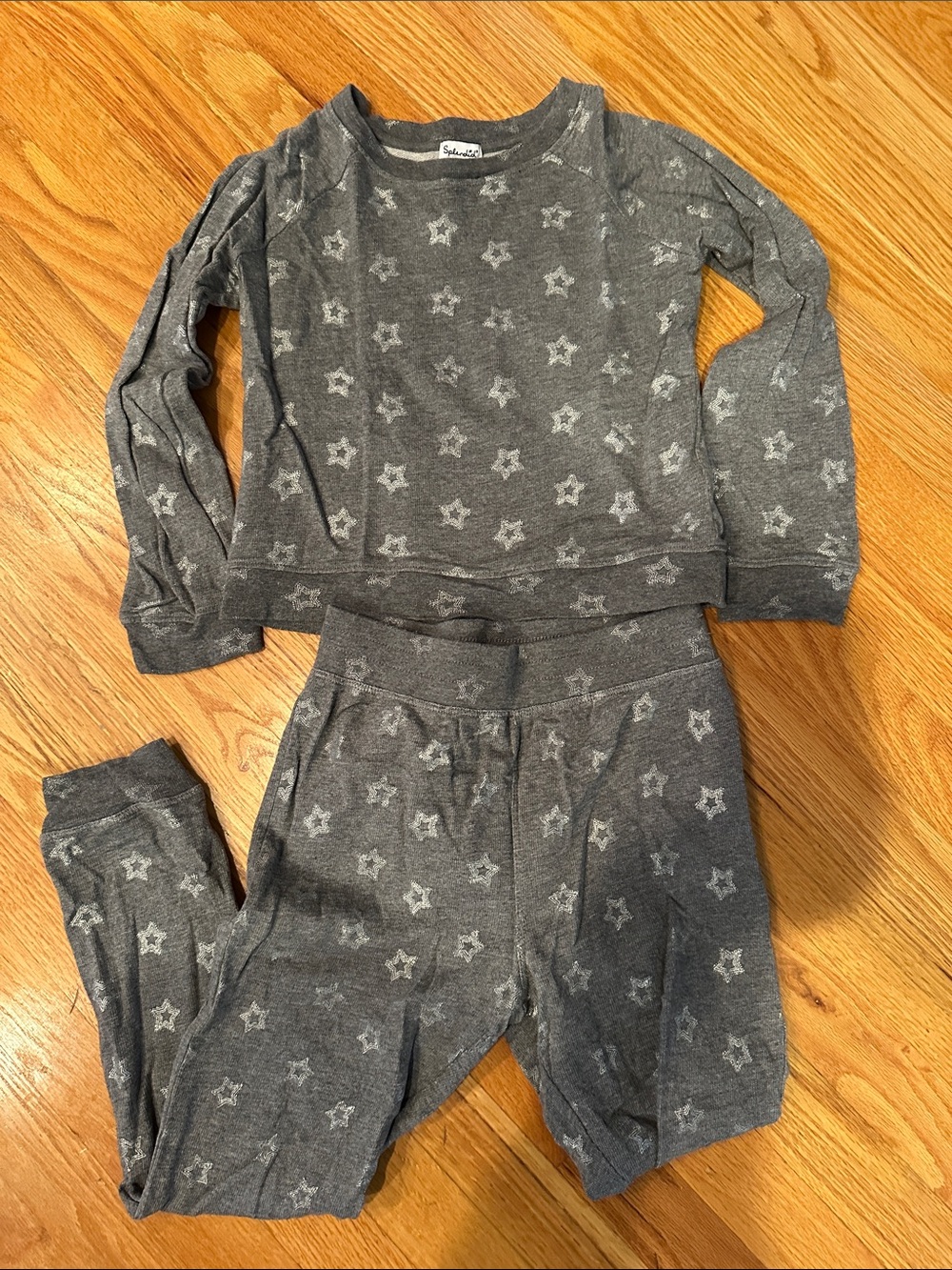 Splendid Kids Charcoal Gray Star Print Set.